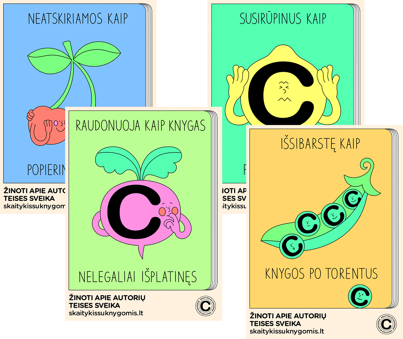 Plakatai - daržovių piešiniai